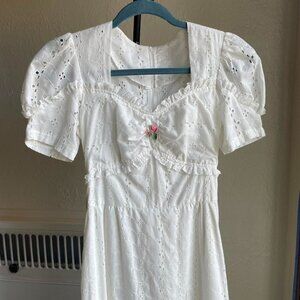 White Vintage Eyelet Maxi